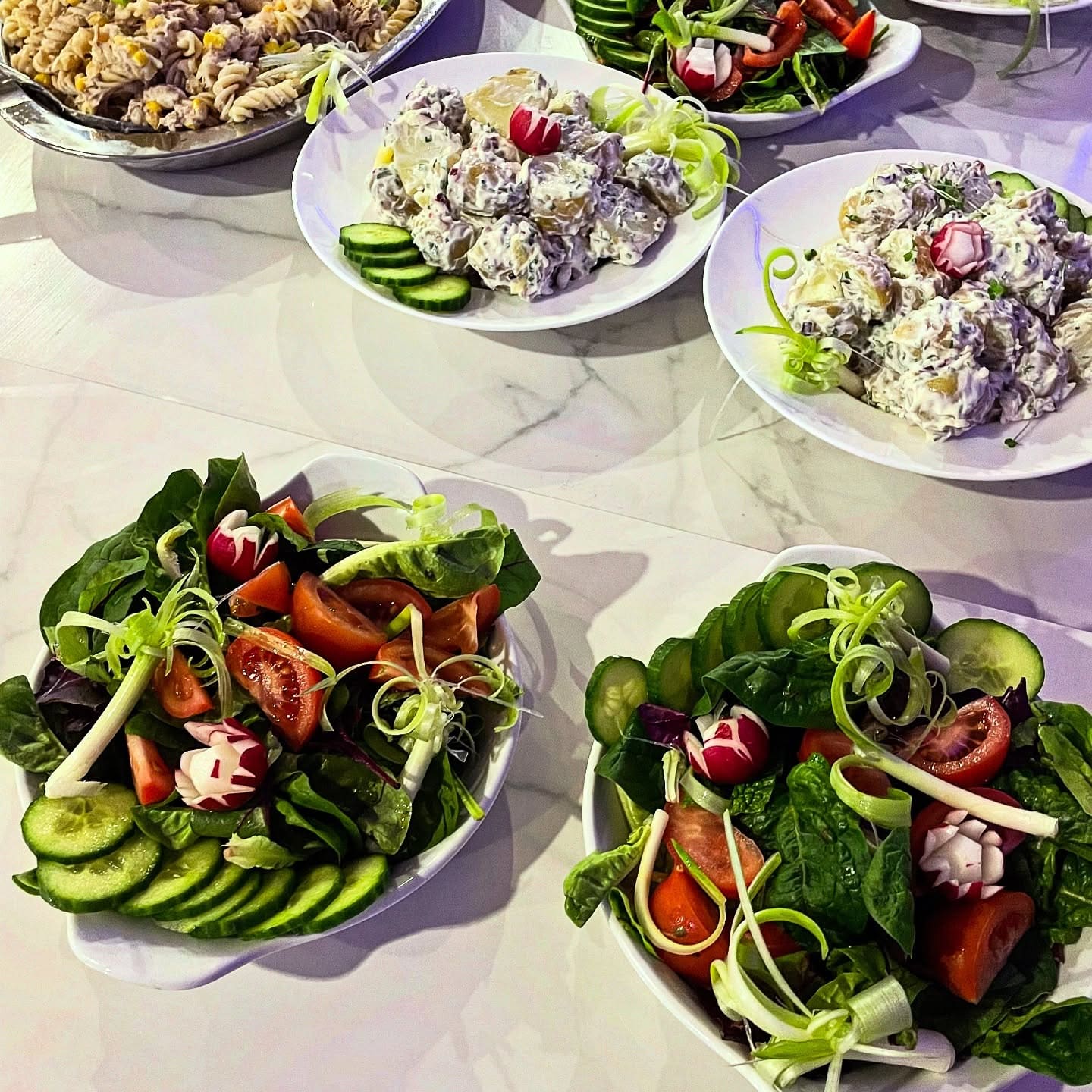 Fresh buffet catering ready for guests at MK Cocktail Lounge and Sports Bar